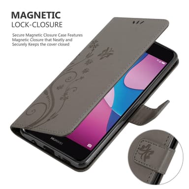 Huawei Y6 PRO 2017 Plånboksfodral Skal (Grå)