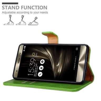 Asus ZenFone 3 DELUXE Plånboksfodral Skal (Grön)