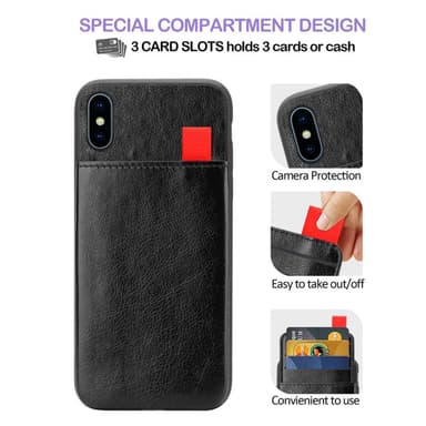 Skal iPhone XS MAX Fodral Case (Svart)
