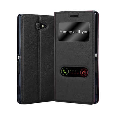 Sony Xperia M2 / M2 AQUA Plånboksfodral Skal (Svart)