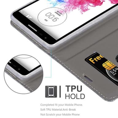 LG G3 MINI / G3 S Plånboksfodral Skal (Grå)