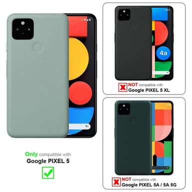 Google PIXEL 5 Skal Fodral Case (Röd)