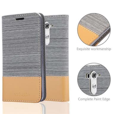 LG G3 MINI / G3 S Plånboksfodral Skal (Grå)