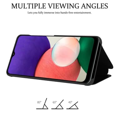 Samsung Galaxy A22 5G Plånboksfodral Skal (Svart)
