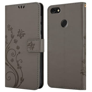 Huawei Y6 PRO 2017 Plånboksfodral Skal (Grå)