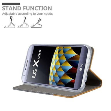 LG X CAM Plånboksfodral Skal (Grå)