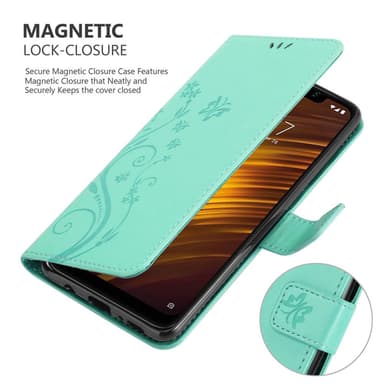 Xiaomi Pocophone F1 Plånboksfodral Skal (Turkos)