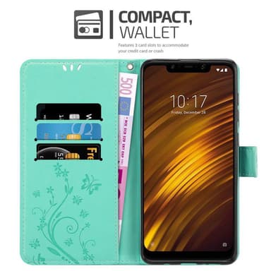 Xiaomi Pocophone F1 Plånboksfodral Skal (Turkos)