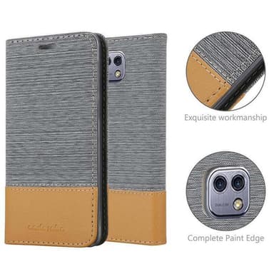 LG X CAM Plånboksfodral Skal (Grå)