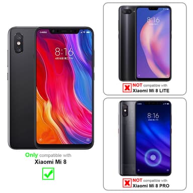 Xiaomi Mi 8 Plånboksfodral Skal (Svart)