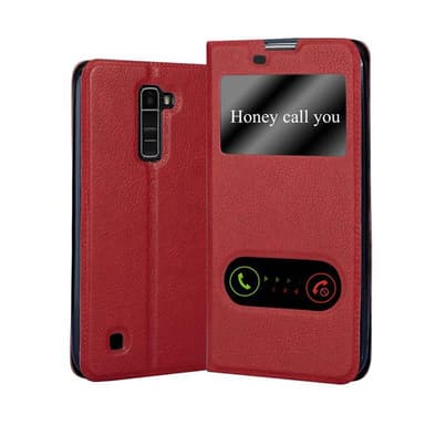 LG K10 2016 Plånboksfodral Skal (Röd)