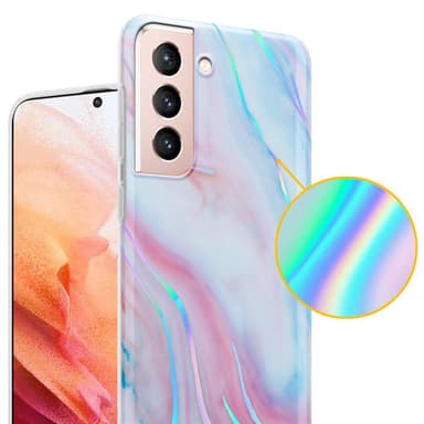 Samsung Galaxy S21 5G Plånboksfodral Skal (Vit)