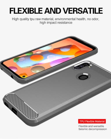 Samsung Galaxy A11 / M11 Skal Fodral Case (Grå)
