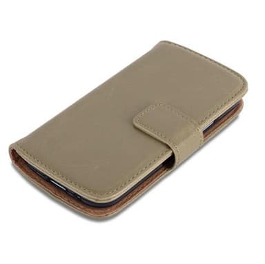Samsung Galaxy S4 MINI Plånboksfodral Skal (Brun)