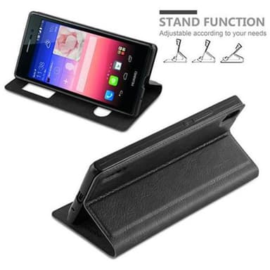 Huawei ASCEND P7 Plånboksfodral Skal (Svart)
