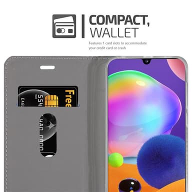 Samsung Galaxy A31 Plånboksfodral Skal (Grå)