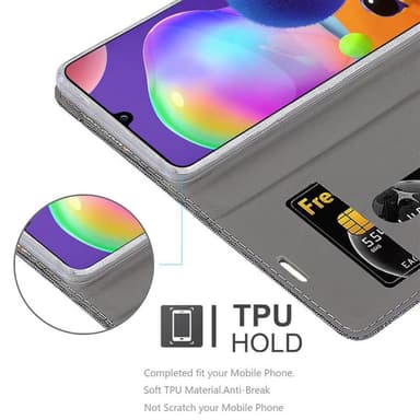 Samsung Galaxy A31 Plånboksfodral Skal (Grå)