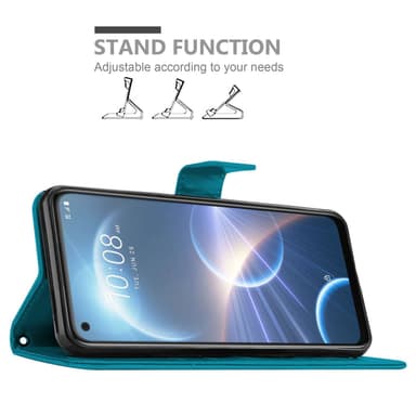 HTC Desire 22 PRO Plånboksfodral Skal (Blå)