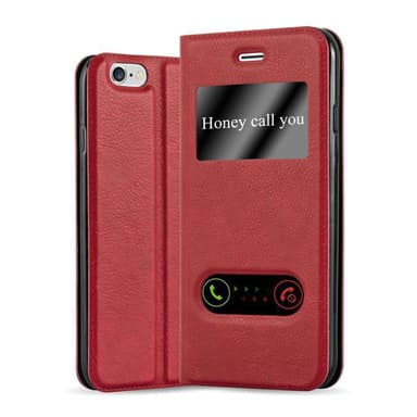 iPhone 6 PLUS / 6S PLUS Plånboksfodral Skal (Röd)