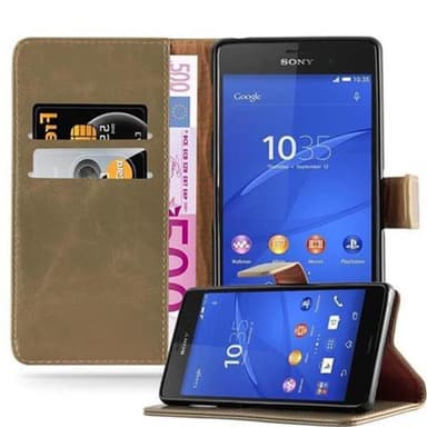 Sony Xperia Z3 Plånboksfodral Skal (Brun)