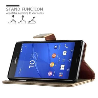 Sony Xperia Z3 Plånboksfodral Skal (Brun)