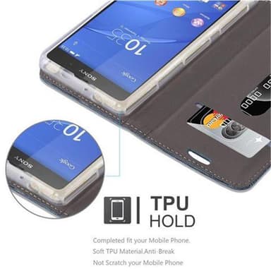 Sony Xperia Z2 COMPACT Plånboksfodral Skal (Blå)