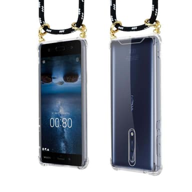 Nokia 8 2017 Skal Fodral Kedja (Svart)