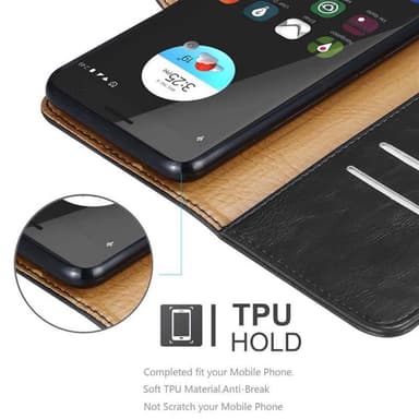 ZTE Blade V7 Plånboksfodral Skal (Svart)