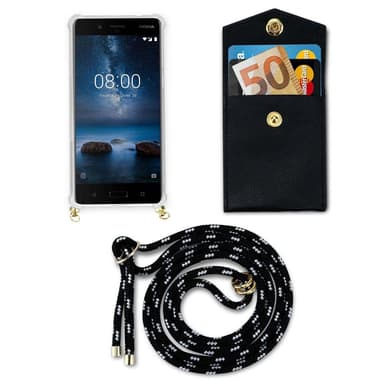 Nokia 8 2017 Skal Fodral Kedja (Svart)