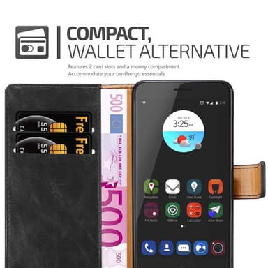 ZTE Blade V7 Plånboksfodral Skal (Svart)