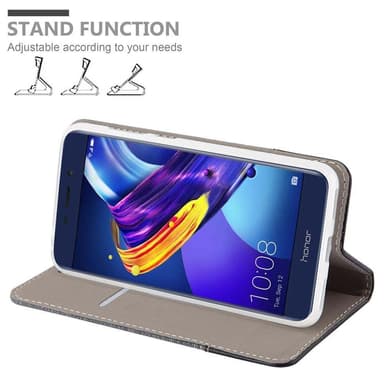 Honor 6C PRO Plånboksfodral Skal (Grå)