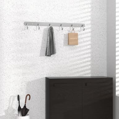 Klädstång Klädkrokar Klädhängare (modell c - 6 krokar)