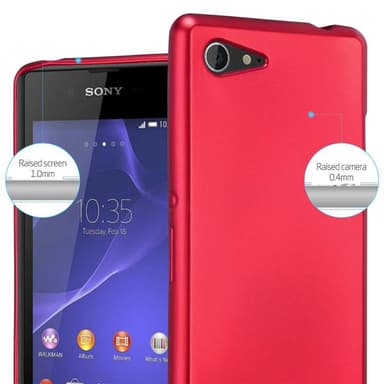 Skal Sony Xperia E3 Fodral Case (Röd)