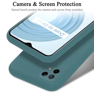 Realme C21 Skal Fodral Case (Grön)