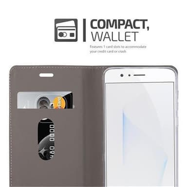 Honor 8 / 8 PREMIUM Plånboksfodral Skal (Grå)