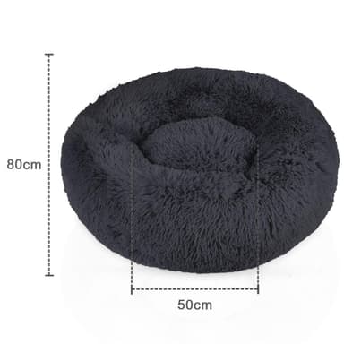 Hundbädd Kattbäddskudde Hund Katt Soffa 80cm (mörkgrå)