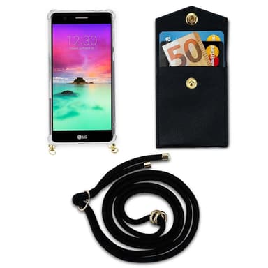 LG K10 2017 Skal Fodral Kedja (Svart)