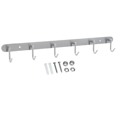Klädstång Klädkrokar Klädhängare (modell c - 6 krokar)