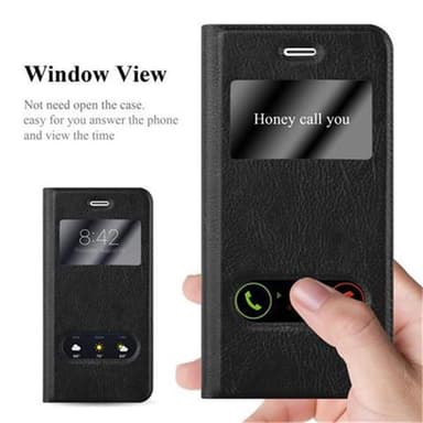 iPhone 7 / 7S / 8 / SE 2020 Plånboksfodral Skal (Svart)