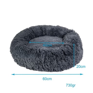 Hundbädd Kattbäddskudde Hund Katt Soffa 60cm (mörkgrå)