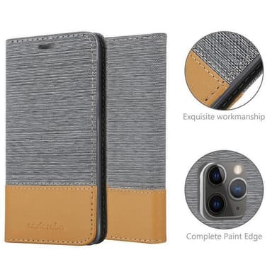 iPhone 11 PRO MAX Plånboksfodral Skal (Grå)