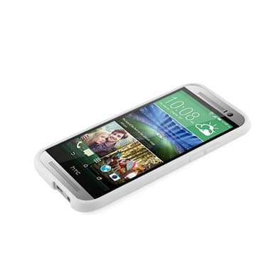 HTC ONE M8 Skal Fodral Case (Vit)