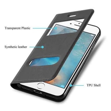 iPhone 7 / 7S / 8 / SE 2020 Plånboksfodral Skal (Svart)