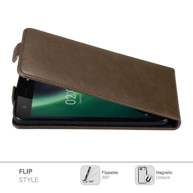 Nokia 2 2017 Flipfodral Skal (Brun)