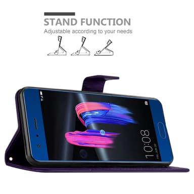 Honor 9 Plånboksfodral Skal (Lila)