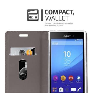 Sony Xperia M4 AQUA Plånboksfodral Skal (Grå)