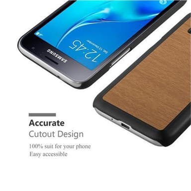 Samsung Galaxy J1 2016 Skal Fodral Case (Brun)