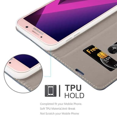 Samsung Galaxy A7 2017 Plånboksfodral Skal (Blå)