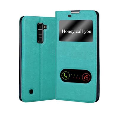 LG K10 2016 Plånboksfodral Skal (Turkos)