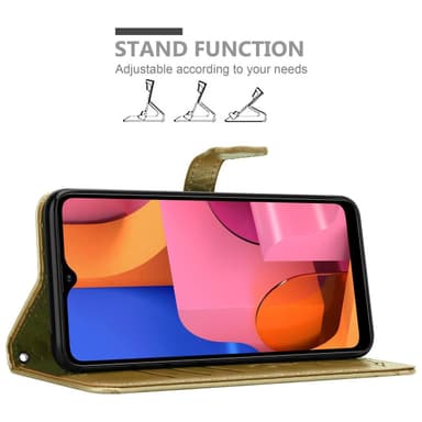 Samsung Galaxy A20s Plånboksfodral Skal (Guld)